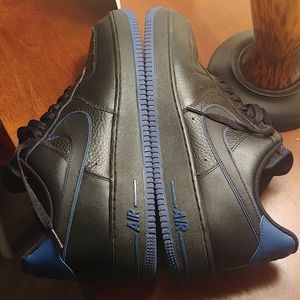 Black Air Force 1 (with blue trim)